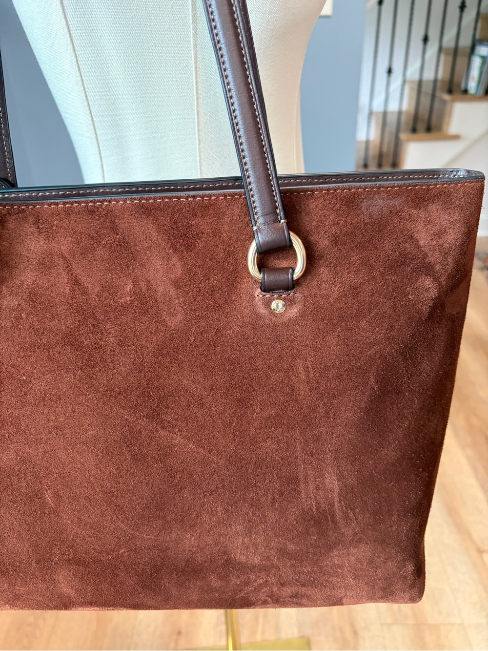 Coach Station Tote Bag Vintage Brown Suede Leather Large Shoulder Bag NWOT - Picture 6 of 10
